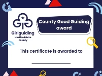County Good Guiding award badge