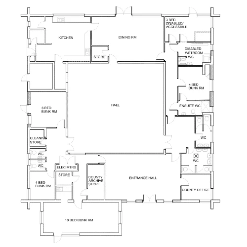 Hertfordshire Guide Centre floorplan