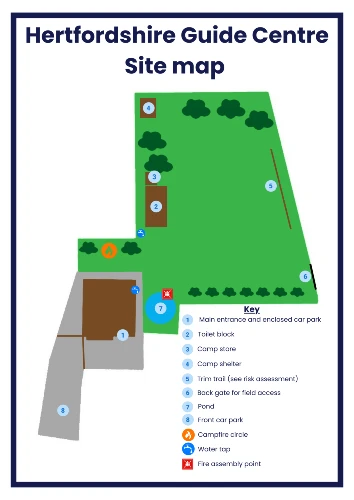 Hertfordshire Guide Centre site map