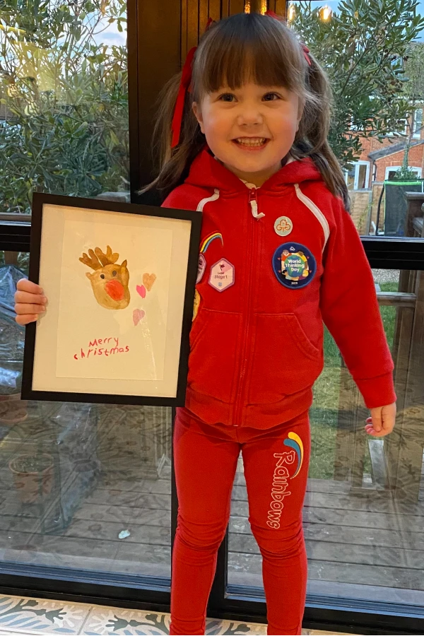 Amelie with her design